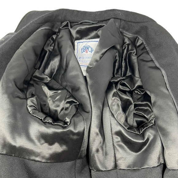 DSCP Quarterdeck Black Wool Navy Pea Coat Overcoat Size 14R US Enlisted Military - Picture 9 of 16